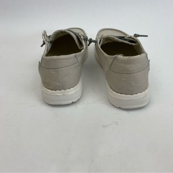 HEY DUDE Women's Wendy Sparkling Shoes Color Pearl Gray SZ 6 - Picture 3 of 10